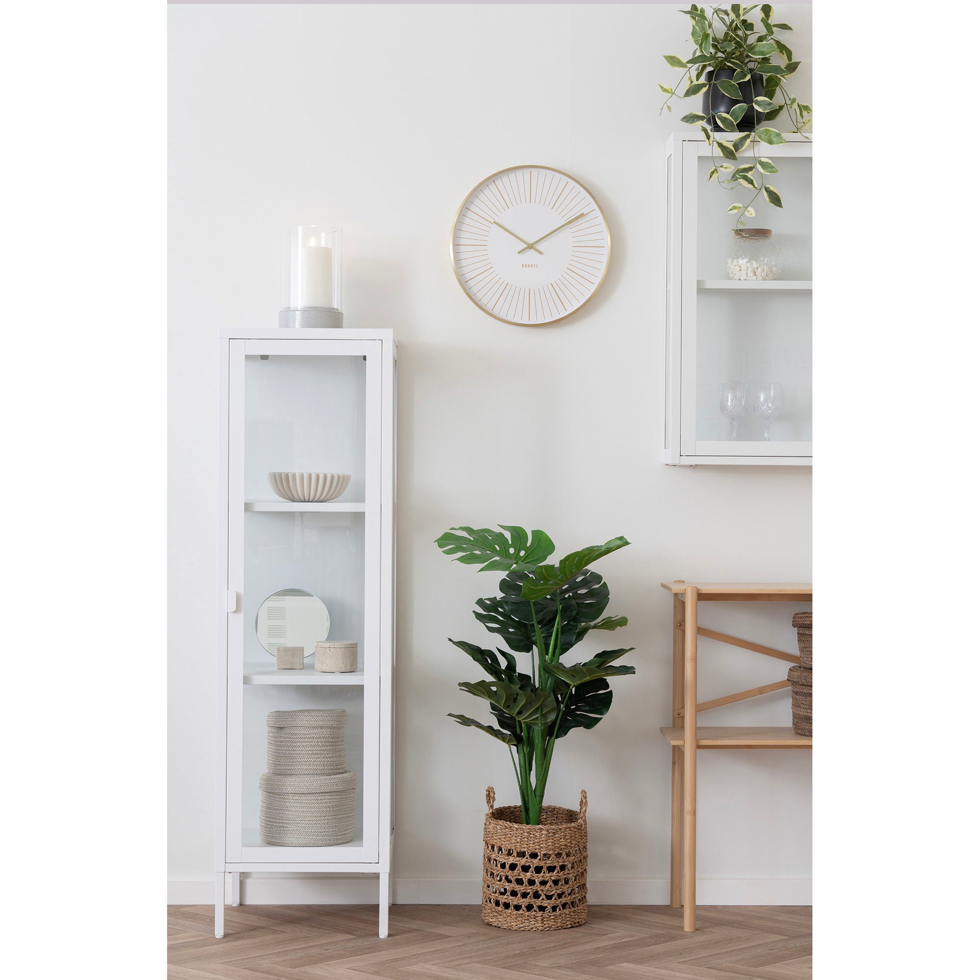 Hurricane Candle Holder - Hurricane candle holder, ceramic/glass, grey<br>16x25,5 cm